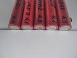 Акумулятори Li-Ion, тип18650, колір червоний, 5шт., фото №4