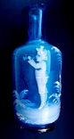 Флакон для парфумів. Старовинне розмальоване скло ХІХ сторіччя., фото №3