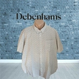 Debenhams Красивая мужская рубашка короткий рукав хлопок в принт 2XL, numer zdjęcia 2