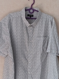 Debenhams Красивая мужская рубашка короткий рукав хлопок в принт 2XL, numer zdjęcia 7