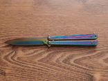 Нож балисонг бабочка Shaf A822 Цветной кирпич 22 см, фото №2