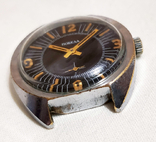 Pobeda watch in a chrome-plated case with a bright dial mechanical 15 jewels of the USSR, photo number 4