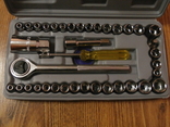 Набор торцевых головок с трещоткой AIWA 40 Pcs Combination,набор инструмента 40 предметов, фото №3