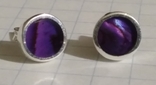 Сережки з перламутром Purple Paua Shell, фото №2