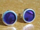 Сережки з перламутром Purple Paua Shell, фото №5