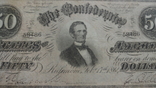 Конфедеративные Штаты Америки 50 долларов 1864 г., фото №7
