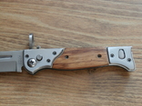 Складной выкидной ножАК-47 СССР 22 см со спусковым механизмом и тканевым чехлом, фото №5