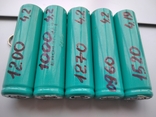 Акумулятори Li-Ion, тип18650, колір світло-зелені, 5шт., фото №2