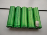 Акумулятори Li-Ion, тип18650, колір темно-зелені, 5шт., фото №5