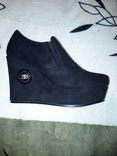 Черные туфли женские замшевые размер 39 новые (Германия), фото №4