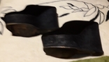 Летние пантолеты черные замшевые, размер 39, фото №4