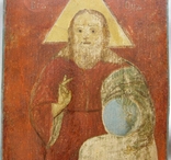 Икона старая.доска тесана топором, фото №5