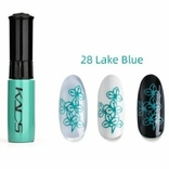 Гель-Краска KADS для стемпинга и рисования на ногтях / цвет 28 - голубое озеро, numer zdjęcia 3