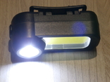 Двойной акумуляторый фонарь на голову Bailong WH-170XRE Q5+COB2,зарядка Micro USB, фото №2