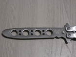 Нож тренировочный Benchmade Silver, для флиппинга нож-бабочка 21.5 см, фото №5