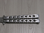 Нож тренировочный Benchmade Silver, для флиппинга нож-бабочка 21.5 см, фото №6