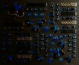 Голографические 3D-наклейки для дизайна ногтей - синие с золотом, photo number 3