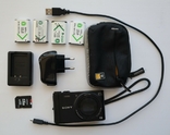 Компактний фотоапарат "Sony DSC-WX350 Black", заряд устройство, 4 аккумул-ра, карт памяти., фото №3