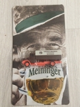 Жестяная табличка пивоварни Meininger с автомобилем., фото №2