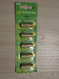 Батарейка Sunking 27A 12v Alkaline Battery Блистер 5 батереек, фото №2