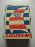 Коробка спичек " Tallinn - 80 "- Таллин - 80 . Московская Олимпиада , СССР 1980 год., фото №2