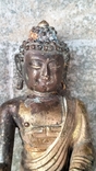 Старинный Будда Шакьямуни позолоченный, фото №13