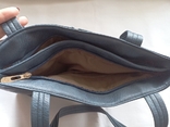 Красивая вместительная женская сумка на длинных ручках т синяя под джинс, фото №9