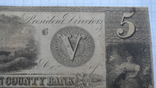 США 5 долларов 1835 г. 5 "WASHINGTON COUNTY BANK", фото №6