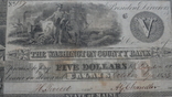 США 5 долларов 1835 г. 5 "WASHINGTON COUNTY BANK", фото №7