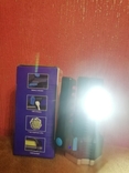 Фонарь аккумуляторный кемпинг, прожектор ручной, ліхтарик, фото №5