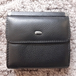 Женский черный кожаный кошелек DR. BOND WN-3 black, photo number 5