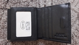 Женский черный кожаный кошелек DR. BOND WN-3 black, photo number 7