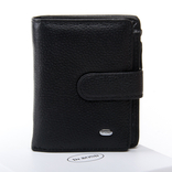 Кожаный женский черный кошелек DR. BOND WN-2 black, numer zdjęcia 2