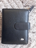 Кожаный женский черный кошелек DR. BOND WN-2 black, photo number 5