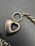Срібний браслет з сердечком, фото №4
