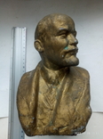 Бюст Ленина, большой, тяжёлый, клеймо скульптура, фото №2