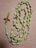 Старые чётки чотки из бобов, накладное распятие, крест с распятием, фото №6