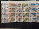 5 різних зчіпок пошта СРСР 1977 рік по 16 марок, 80 марок, фото №2