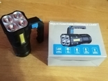 Ліхтарик акумуляторний фонарик два режима micro USB, фото №3