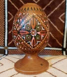 Яйцо сувенир козпись Український стиль, фото №2