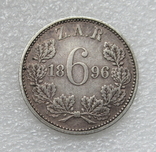 6 пенсов 1896 г. ЮАР (Трансвааль), серебро, фото №2