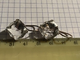 Срібні (875) сережки, гірський кришталь., фото №8