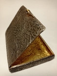 Портсигар серебряный, позолота, камень, фото №2