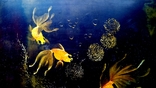 Картина Золоті рибки. Дошка чорно-лакова, дерево, ручний розпис, В'єтнам., фото №11