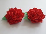 Резиночки для волос к красными розами, фото №4