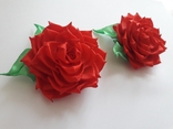 Резиночки для волос к красными розами, фото №6