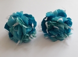 Резиночки для волос с голубыми цветами, фото №2