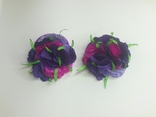 Резиночки для волос с фиолетовыми цветами, фото №2