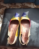 Босоножки женские закрытый носок разноцветная кожа 37, фото №3