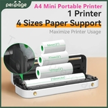 PeriPage A40 Bezprzewodowa przenośna drukarka termiczna do A4/A6/A7 / A8, numer zdjęcia 4